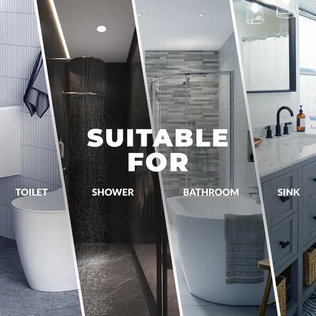Alt view image 5 of 7 - Anti Slip Shower Stickers 24 PCS, Invisible Non-Slip Shower Strips for Adults, Premium Adhesive Bath Tub Stickers (Clear)