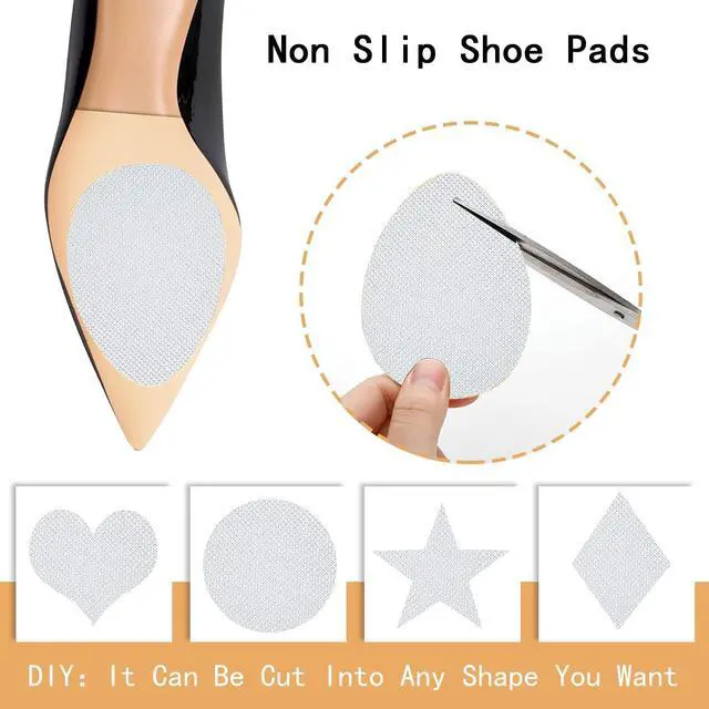 Alt view image 4 of 7 - Non-Slip Shoes Pads, Semitransparent Self-Adhesive Shoe Grips on Bottom of Shoes, High Heels Anti-Skid Shoe Grips Stickers, Silicone Shoe Sole Protectors (Clear 8PCS)