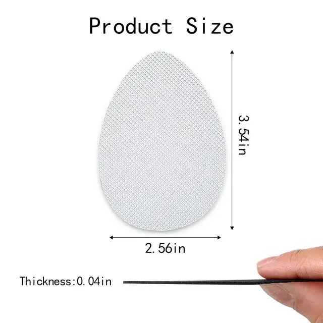 Alt view image 5 of 7 - Non-Slip Shoes Pads, Semitransparent Self-Adhesive Shoe Grips on Bottom of Shoes, High Heels Anti-Skid Shoe Grips Stickers, Silicone Shoe Sole Protectors (Clear 8PCS)
