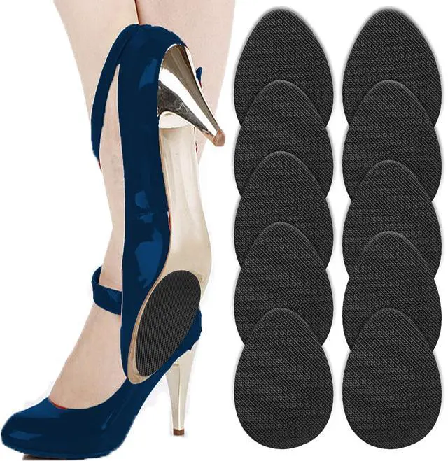 Main image of Non Slip Shoes Pads Self-Adhesive Shoe Grips Rubber Anti-Slip Shoe Grips Sole Stick Protector (Black-5Pairs)