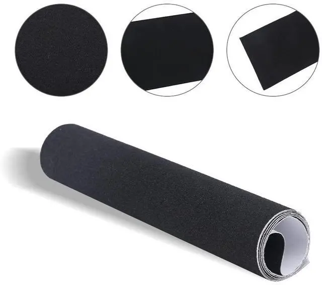Alt view image 5 of 7 - Skateboard Grip Tape, 9" x 33", Anti Slip Skateboards Sticker Waterproof Outdoor Grip Tape for Stairs Cruiser Scooters, Easy to Apply (Color:Black)