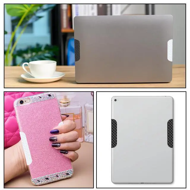 Alt view image 4 of 7 - 40 Pcs Cell Phone Grip Tape Strips Non Slip Side Sticker Adhesive Grippy Bumper Frame Stickers Waterproof Pre-Cut Strips Decal for Phone Case Computer Gaming Cases Smartphone Tablet Frame