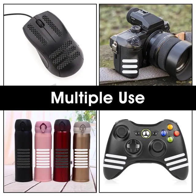 Alt view image 5 of 7 - 40 Pcs Cell Phone Grip Tape Strips Non Slip Side Sticker Adhesive Grippy Bumper Frame Stickers Waterproof Pre-Cut Strips Decal for Phone Case Computer Gaming Cases Smartphone Tablet Frame