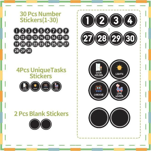 Alt view image 3 of 6 - 36PCS Number Spot Markers Stickers 36PCS Number Stickers Classroom Decoration, Repositionable Vinyl Floor Numbers, Line Up Spots for Classroom Floor, Preschool, Daycare, PE, Activities (Black)