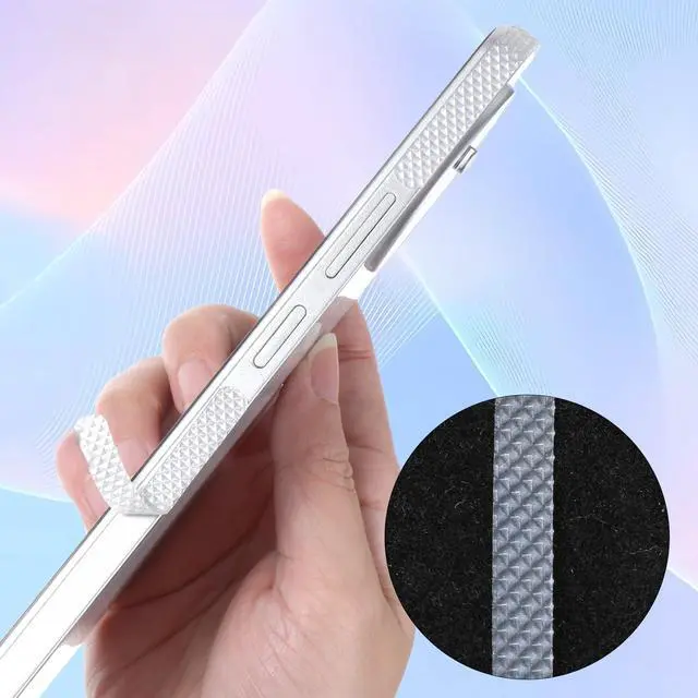 Alt view image 4 of 7 - 40 Pcs Transparent Phone Grip Tape, Anti Slip Strips Adhesive Non Slip Side Stickers for Cell Phones Tablet Cases Gaming Controllers
