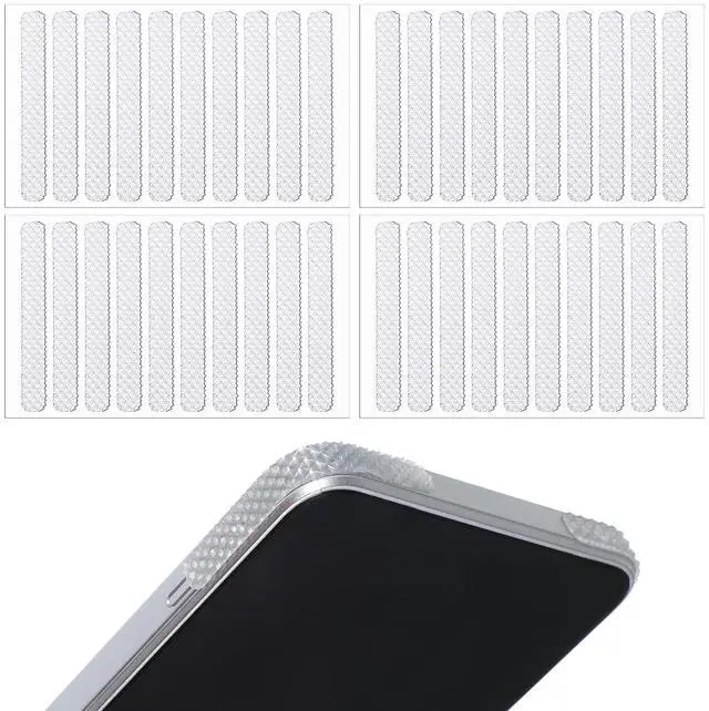 Main image of 40 Pcs Transparent Phone Grip Tape, Anti Slip Strips Adhesive Non Slip Side Stickers for Cell Phones Tablet Cases Gaming Controllers