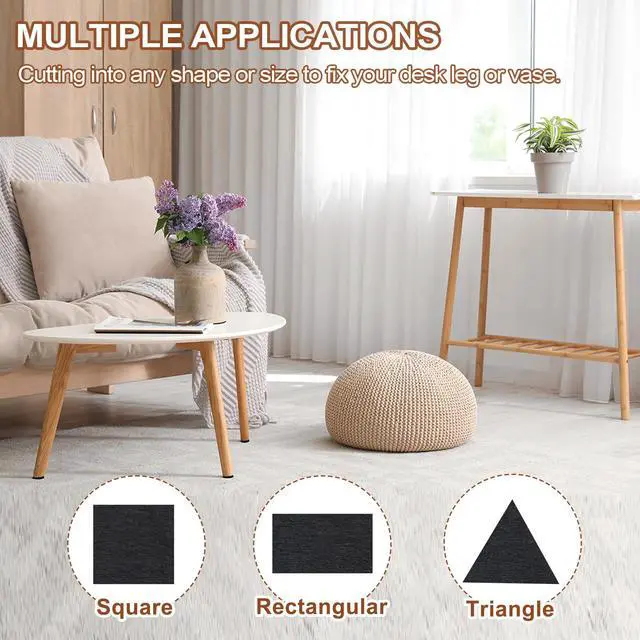 Alt view image 6 of 7 - 5.5 Inch Diameter Lamp Base Felt 5Pack 2mm Thick Foam Adhesive Non-Slip EVA Protection Pad Mat for Lamp Furniture DIY Craft, Black