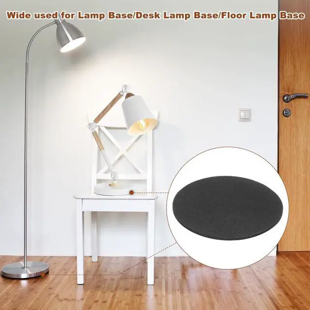 Alt view image 5 of 7 - 5.5 Inch Diameter Lamp Base Felt 5Pack 2mm Thick Foam Adhesive Non-Slip EVA Protection Pad Mat for Lamp Furniture DIY Craft, Black