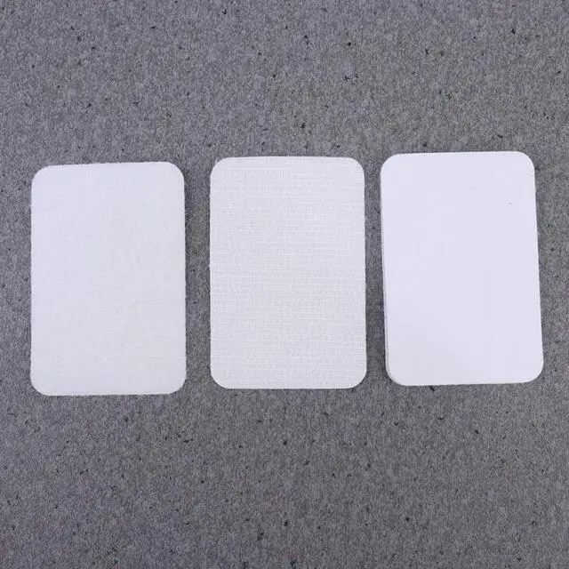 Alt view image 6 of 7 - 30-Pack Carpet Anti-Slip Patch Hook and Loop Rug Stickers 2.36 X 1.57 in Tape for Hardwood Tile Floors Living Room Bedroom Bathroom Anti-Curling Fixation