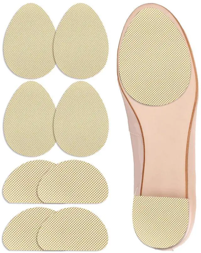 Main image of Non Slip Shoe Pads Shoe Grips on Bottom of Shoes Silica Gel Anti Slip Grips for Shoes Self-Adhesive Shoe Sole Protectors for Man Women, Noise Reduction, Easy to Use (2 Beige)
