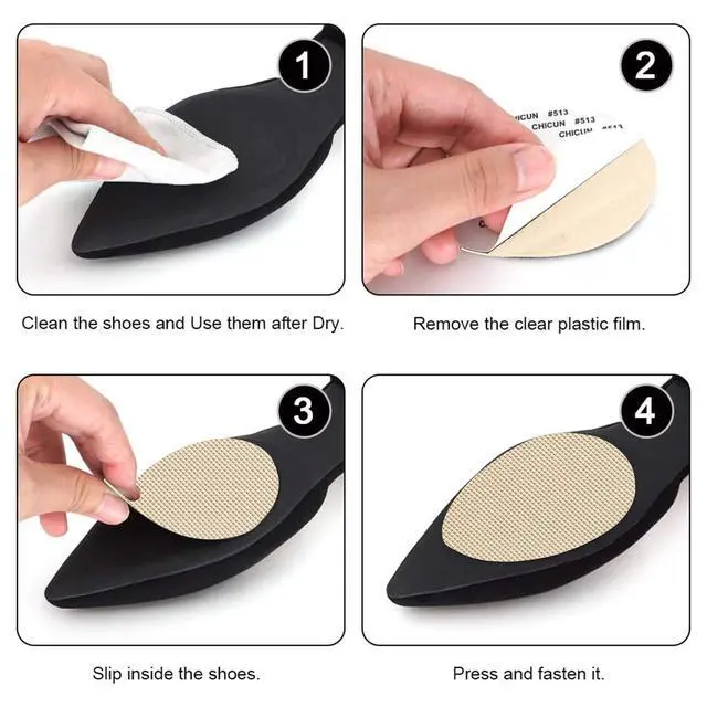Alt view image 3 of 7 - Non Slip Shoe Pads Shoe Grips on Bottom of Shoes Silica Gel Anti Slip Grips for Shoes Self-Adhesive Shoe Sole Protectors for Man Women, Noise Reduction, Easy to Use (2 Beige)