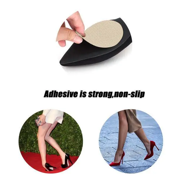 Alt view image 5 of 7 - Non Slip Shoe Pads Shoe Grips on Bottom of Shoes Silica Gel Anti Slip Grips for Shoes Self-Adhesive Shoe Sole Protectors for Man Women, Noise Reduction, Easy to Use (2 Beige)
