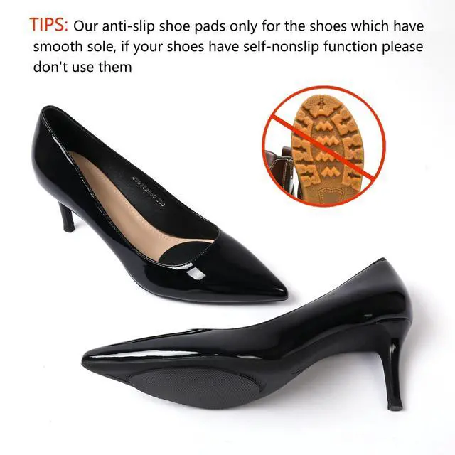 Alt view image 3 of 6 - Non Slip Shoe Pads Grips for Bottom of Shoes, Premium Silicone Self Adhesive Anti Slip Shoe Grips Stickers, High Heels Non Skid Sole Protectors