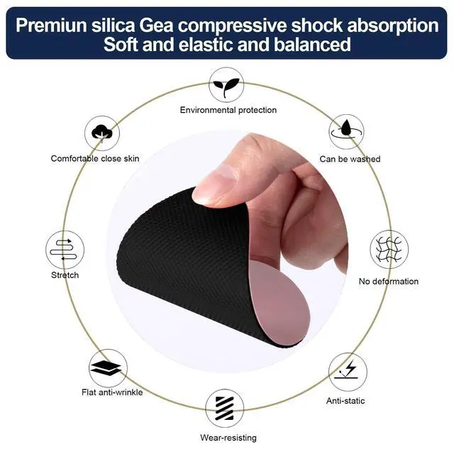 Alt view image 5 of 6 - Non Slip Shoe Pads Grips for Bottom of Shoes, Premium Silicone Self Adhesive Anti Slip Shoe Grips Stickers, High Heels Non Skid Sole Protectors