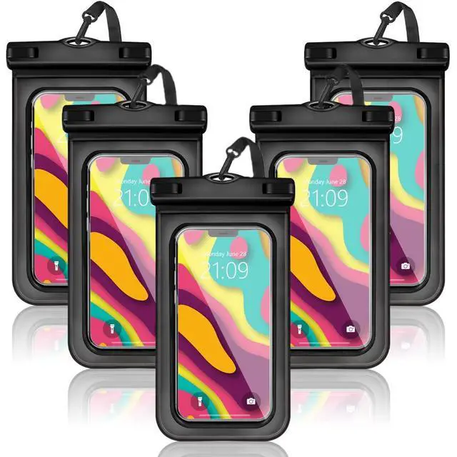Main image of 5 pcs Universal Waterproof Phone Pouch, Cellphone Dry Bag IPX8 Underwater Waterproof Case Compatible with iPhone 12/11 Pro Max/Pro/8 Plus, Galaxy S21/S20/S10/Note 20/10/9, Plus Phones up to 6.8"