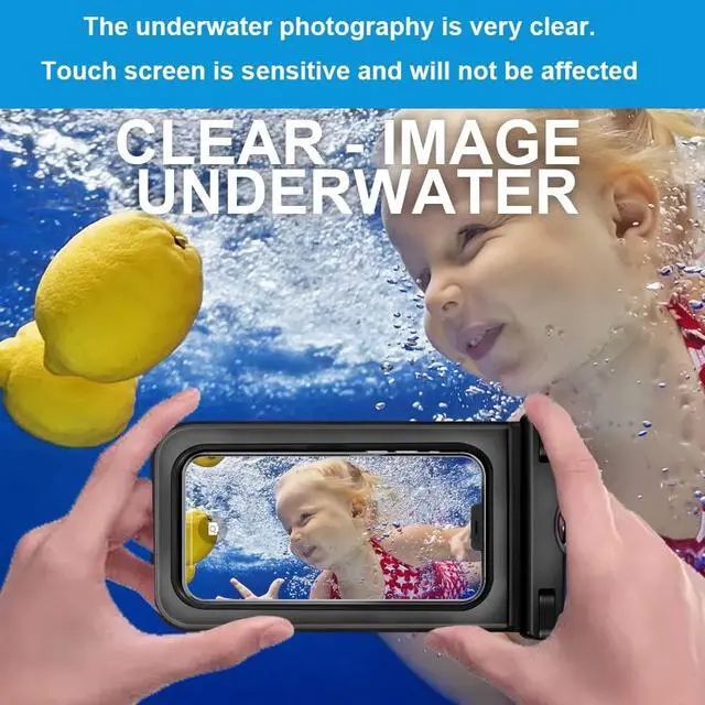 Alt view image 3 of 4 - 5 pcs Universal Waterproof Phone Pouch, Cellphone Dry Bag IPX8 Underwater Waterproof Case Compatible with iPhone 12/11 Pro Max/Pro/8 Plus, Galaxy S21/S20/S10/Note 20/10/9, Plus Phones up to 6.8"
