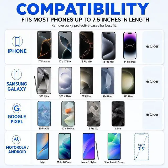 Alt view image 2 of 5 - Submariner Waterproof Phone Pouch, 2 Pack - IPX8 Cell Phone Dry Bag Compatible with iPhone 17 16 15 14 Pro Max, Samsung Galaxy S26 S25 S24 Ultra, Pixel 10 9 XL, Fits Up to 7.5"
