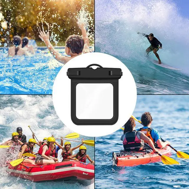 Alt view image 5 of 6 - 2 Pack Submersible Waterproof Wallet Dry Car Key Fob Case Bag,Swimming Surfing Water Sports Small Waterproof Pouch Holder for Door Ship Card Credit ID Card Driver Fishing License Cash Coins-Black
