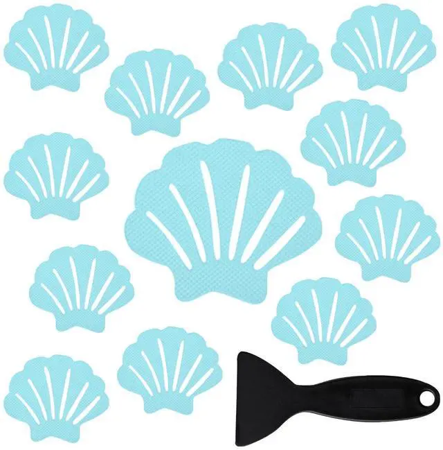 Main image of Original Bathtub Stickers Non-Slip, River-Mussel Safety Shower Treads Adhesive Appliques with Premium Scraper