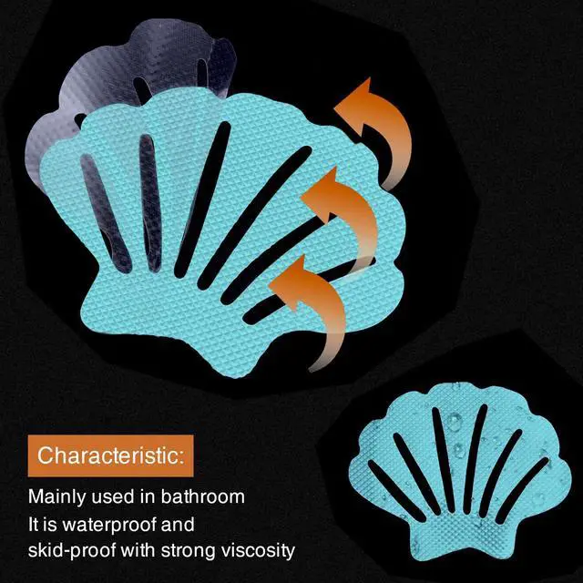 Alt view image 2 of 6 - Original Bathtub Stickers Non-Slip, River-Mussel Safety Shower Treads Adhesive Appliques with Premium Scraper