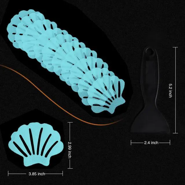 Alt view image 4 of 6 - Original Bathtub Stickers Non-Slip, River-Mussel Safety Shower Treads Adhesive Appliques with Premium Scraper