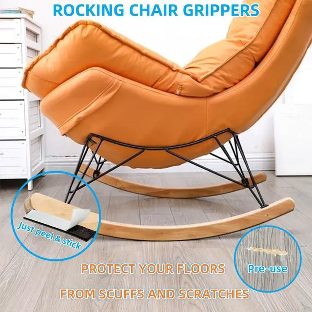 Alt view image 5 of 7 - Non Slip Furniture Pads 1/2" x 3" Rubber Strips Self Adhesive Furniture Grippers Chair Leg Pads Rubber Chair Feet Anti Scratches Non Skid Furniture Pad Floor Protectors, 40 Pcs Rectangle