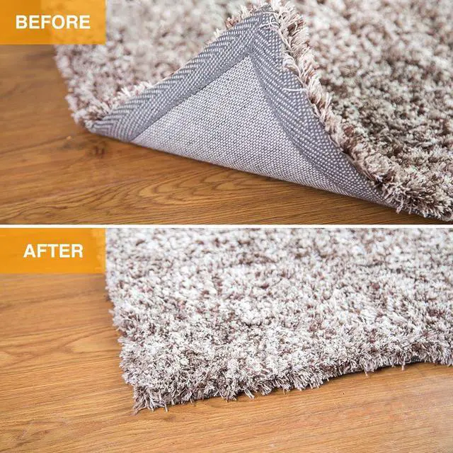 Alt view image 4 of 7 - Vacuum Tech Rug Pad Gripper for Hardwood Floors No Damage, New Materials to Non Slip Rug Pads, Under Rug Carpet Tape : Keep Your Rug in Place & Make Corner Flat