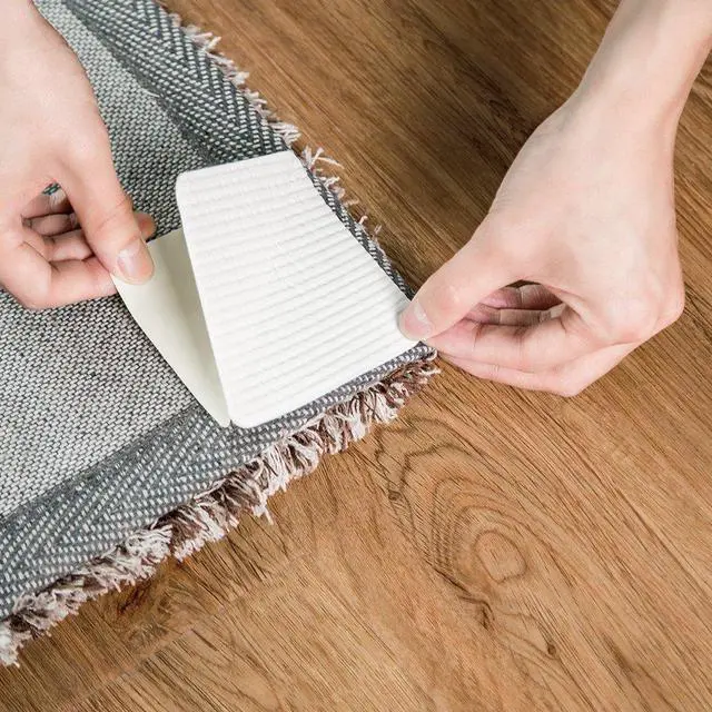 Alt view image 5 of 7 - Vacuum Tech Rug Pad Gripper for Hardwood Floors No Damage, New Materials to Non Slip Rug Pads, Under Rug Carpet Tape : Keep Your Rug in Place & Make Corner Flat
