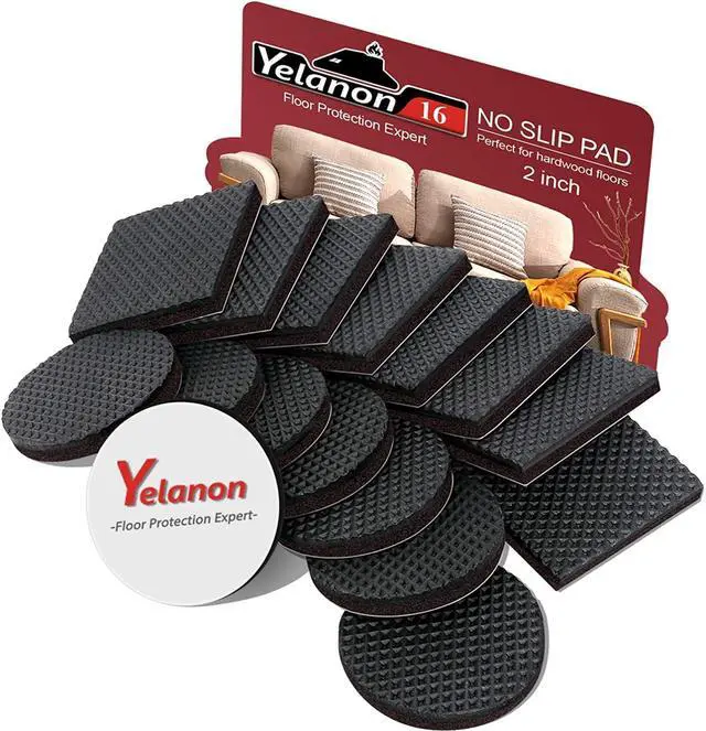Main image of Non Slip Furniture Pads -16 pcs 2 Furniture Grippers Hardwood Floors, Non Skid for Furniture Legs,Self Adhesive Rubber Feet, Anti Slide Furniture Floors Protectors for Keep Couch Stoppers