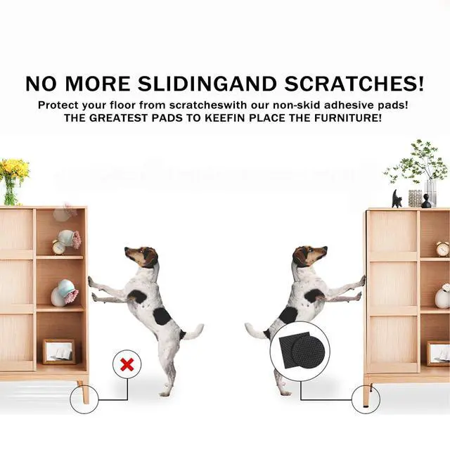 Alt view image 2 of 7 - Non Slip Furniture Pads -16 pcs 2 Furniture Grippers Hardwood Floors, Non Skid for Furniture Legs,Self Adhesive Rubber Feet, Anti Slide Furniture Floors Protectors for Keep Couch Stoppers