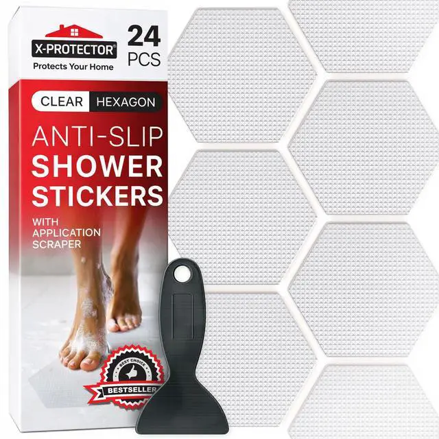 Main image of Bathtub Non Slip Stickers, Clear, 24 PCS, 3.15"