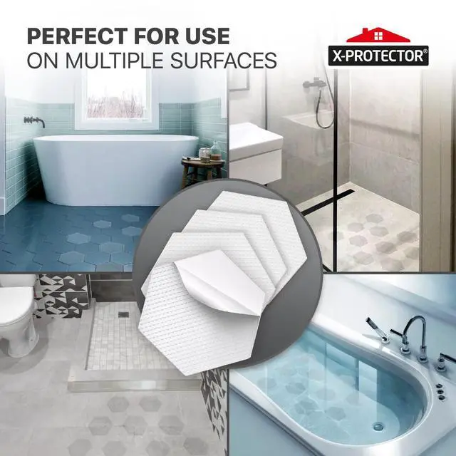 Alt view image 5 of 6 - Bathtub Non Slip Stickers, Clear, 24 PCS, 3.15"