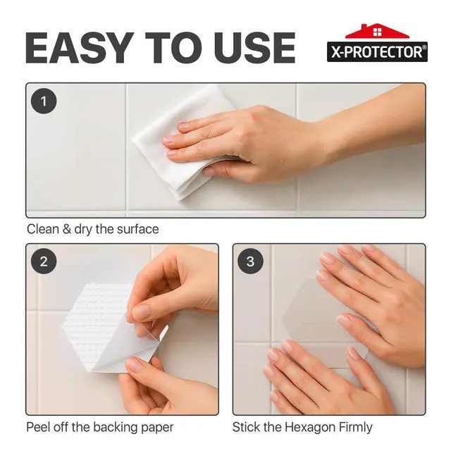 Alt view image 6 of 6 - Bathtub Non Slip Stickers, Clear, 24 PCS, 3.15"