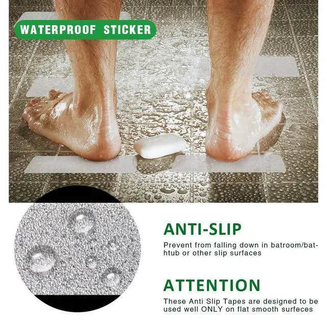 Alt view image 3 of 7 - Non Slip Bathtub Strips 18 PCS Larger Adhesive Anti Slip Shower Stickers for Bath Tub,Bathroom,Stairs with Premium Scraper