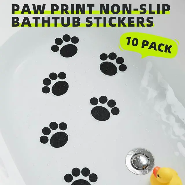 Alt view image 2 of 6 - 10 Pack of Bathtub Non Slip Stickers, Shower Floor Anti Slip Sticky Grips, Bathroom Decals, Paw Print, Small Size