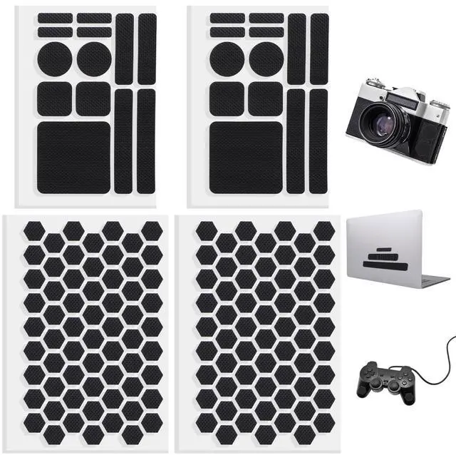 Main image of 4 Pcs Phone Grip Tapes Anti-Slip Finger Grip Stickers Durable Non-Abrasive Grips Tape Waterproof Pre-Cut Strips Decal for Phones Cases Mouse Laptop Tablet Gaming Devices More