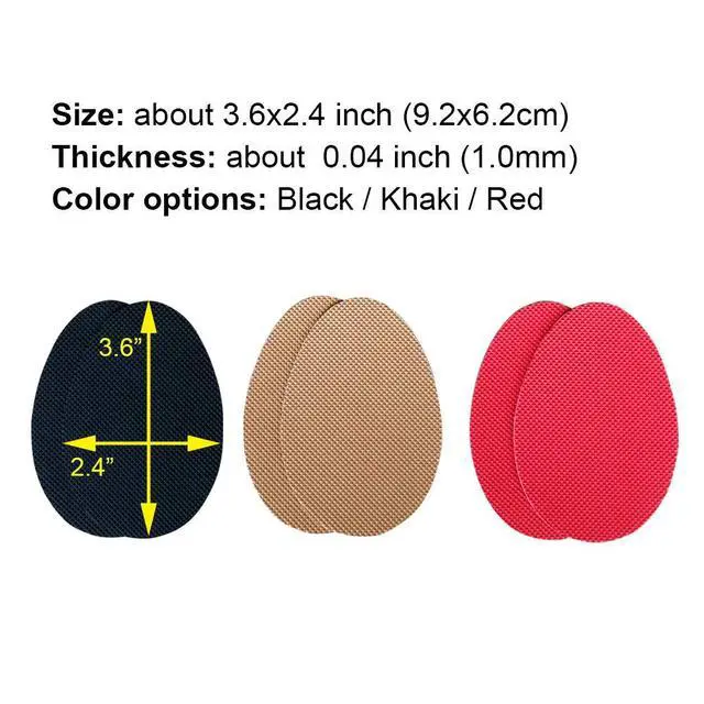 Alt view image 3 of 7 - 5 Pairs Shoe Sole Anti Slip Grips, Non Skid Self Adhesive Rubber Pads, Shoe Bottom and Heel Noise Reduction Stickers and Protectors (Black)
