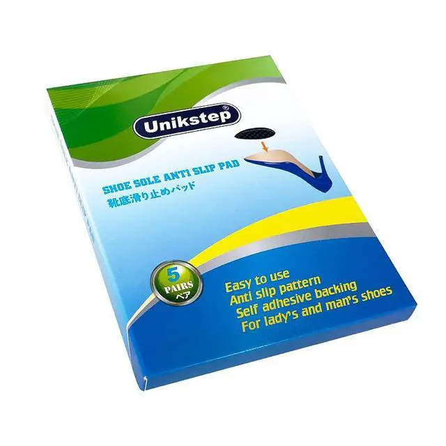 Alt view image 4 of 7 - 5 Pairs Shoe Sole Anti Slip Grips, Non Skid Self Adhesive Rubber Pads, Shoe Bottom and Heel Noise Reduction Stickers and Protectors (Black)