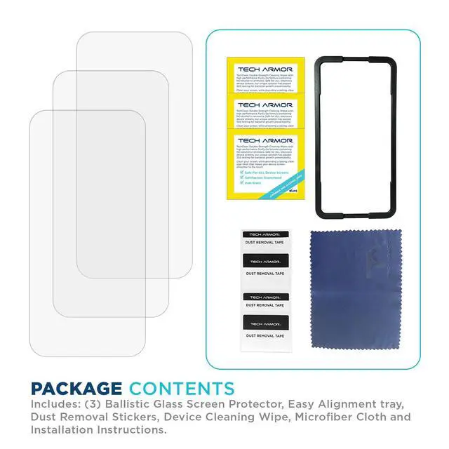 Alt view image 5 of 5 - for iPhone 17 Pro Screen Protector Glass 6.3 inch - Ballistic Tempered, Case Friendly, Easy Install, Sensor Protection, HD, 9H Hardness iPhone Screen Protector 17 pro, 3 Pack