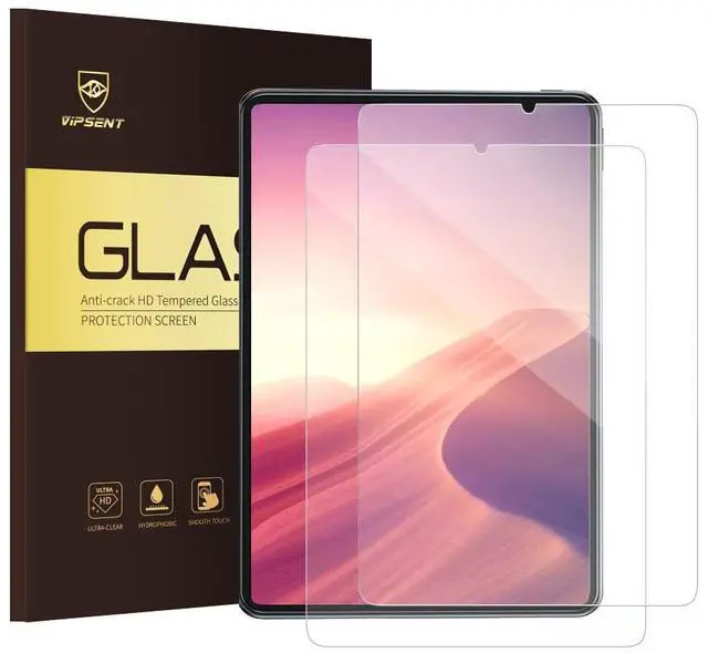 Main image of screen protector, for iPad Mini A17 Pro (7th generation, 2024) and iPad Mini 6th generation (2021), 8.3-inch| tempered glass, anti-scratch, 2.5D edge, HD transparent (2 pack)