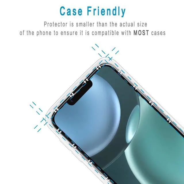 Alt view image 6 of 7 - (2 Pack) Screen Protector for iPhone 17e / iPhone 16e Tempered Glass, Anti Scratch, Bubble Free
