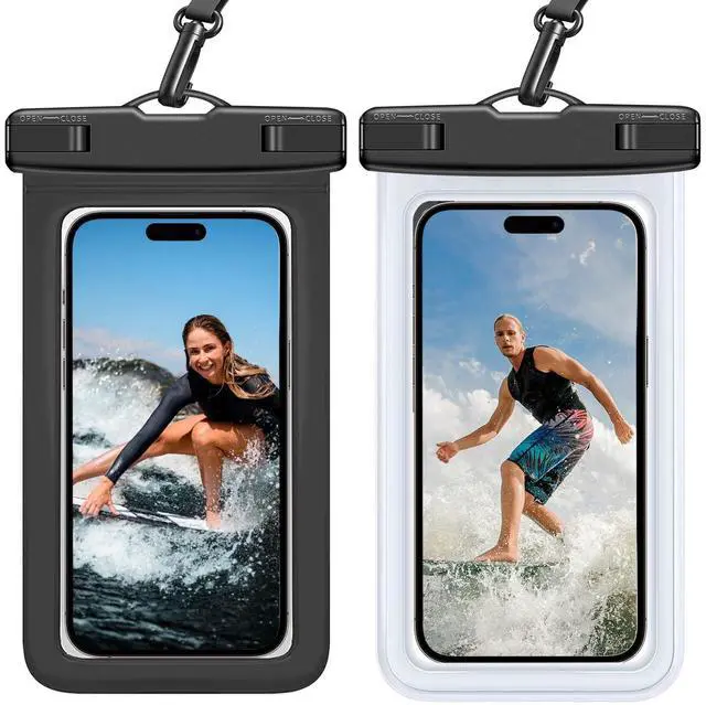 Main image of Waterproof Phone Pouch -2 Pack, IPX8 Universal Waterproof Case Dry Bag Phone Protector for iPhone 17/16/15/14 Pro Max Plus XS XR X8 Galaxy S25 S24 Pixel Up to 8.4"