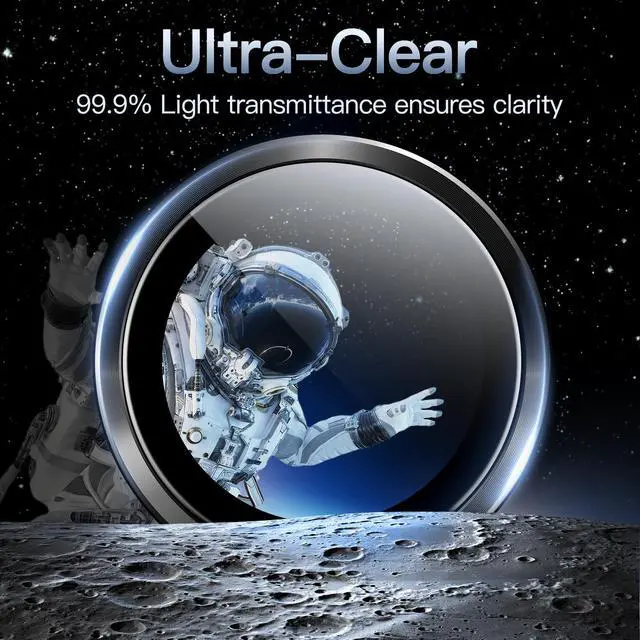 Alt view image 6 of 7 - Camera Lens Protector for iPhone 15 6.1-Inch and iPhone 15 Plus 6.7-Inch, 9H Tempered Glass Metal Individual Ring Cover, HD Clear, 1 Set (Midnight)