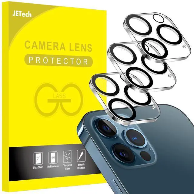 Main image of Camera Lens Protector for iPhone 12 Pro Max 6.7-Inch, 9H Tempered Glass, HD Clear, Anti-Scratch, Case Friendly, Does Not Affect Night Shots, 3-Pack