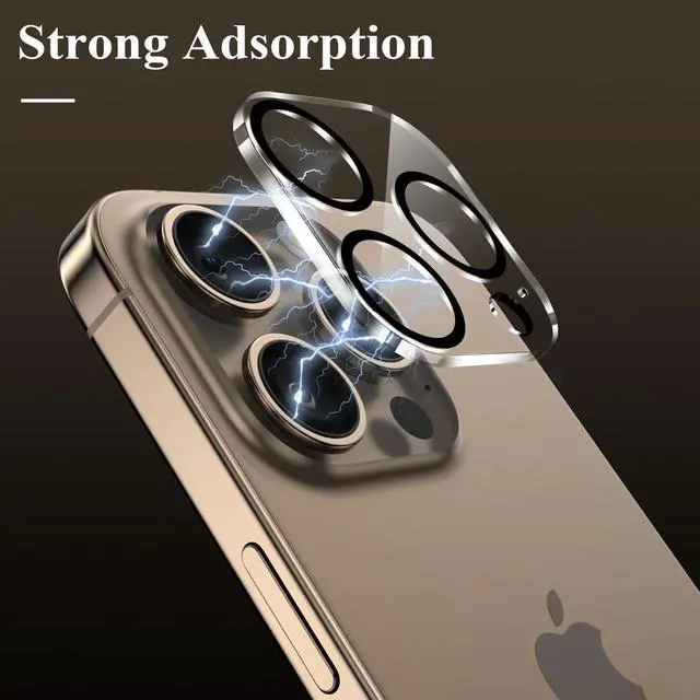 Alt view image 4 of 6 - [5 Pack Designed for iPhone 16 Pro Max Camera Lens Protector, for iPhone 16 Pro Camera Lens Protector, Night Shooting Mode, Anti Scratch HD Clear 9H Hardness Tempered Glass