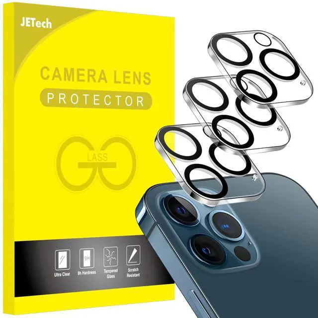 Main image of Camera Lens Protector for iPhone 12 Pro 6.1-Inch, 9H Tempered Glass, HD Clear, Anti-Scratch, Case Friendly, Does Not Affect Night Shots, 3-Pack