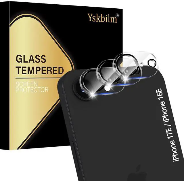Main image of (3 Pack) Camera Lens Protector for iPhone 17e / iPhone 16e, Anti Scratch, Bubble Free,Tempered Glass Screen Protecto