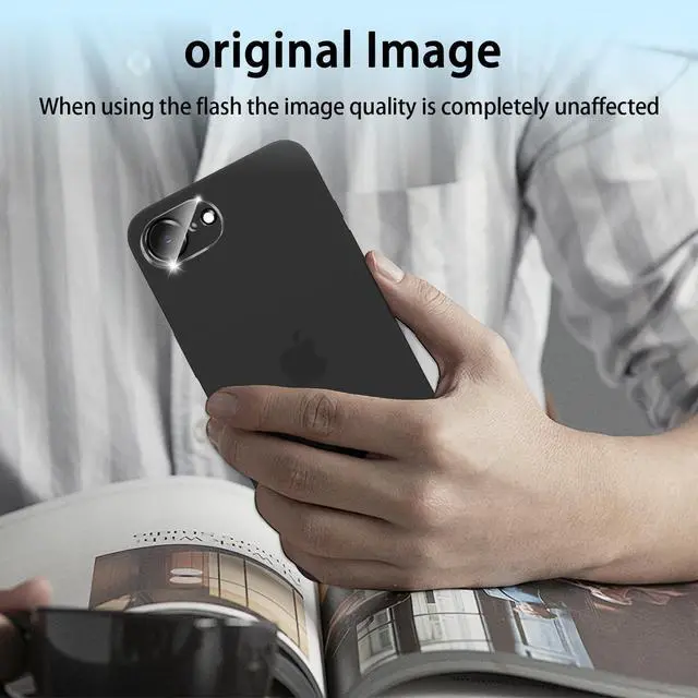 Alt view image 4 of 7 - (3 Pack) Camera Lens Protector for iPhone 17e / iPhone 16e, Anti Scratch, Bubble Free,Tempered Glass Screen Protecto