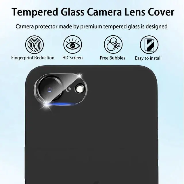 Alt view image 6 of 7 - (3 Pack) Camera Lens Protector for iPhone 17e / iPhone 16e, Anti Scratch, Bubble Free,Tempered Glass Screen Protecto