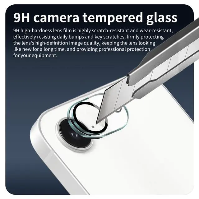 Alt view image 4 of 7 - 4-Pack Camera Lens Protector for iPhone 17e/16e, 9H Tempered Glass Camera Cover Screen Protector Accessories, HD Clarity, Anti-scratch, Case Friendly, Shockproof Full Protective